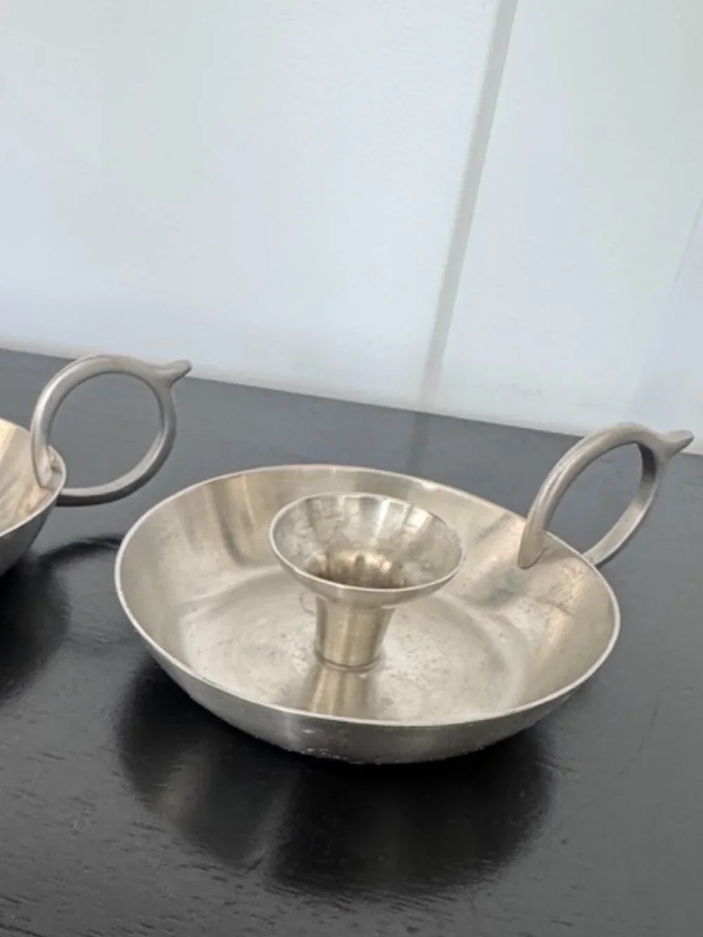Danforth Pewter Candlestick Holders (Set of 2),Authentic by Judi Danforth,1989 - Picture 5 of 7